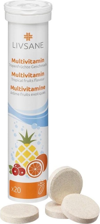 Actual product image Livsane Multivitamin (20 Piece, Effervescent tablet, 100 g)
