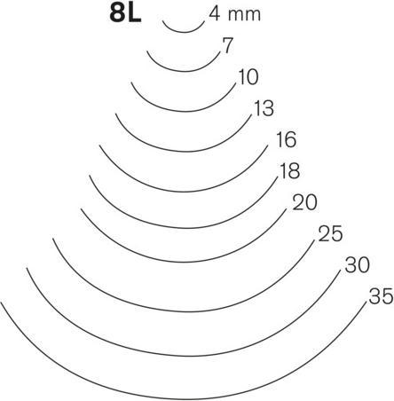 Actual product image Sculpting iron longitudinal cranked shape (35 mm)