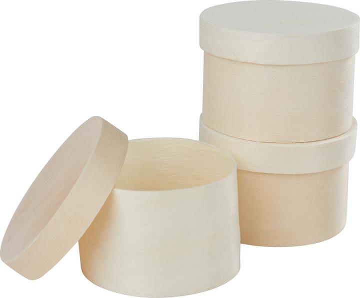 Actual product image VBS Chip box "Round", Ø 6 cm, H 4 cm, 3 pieces