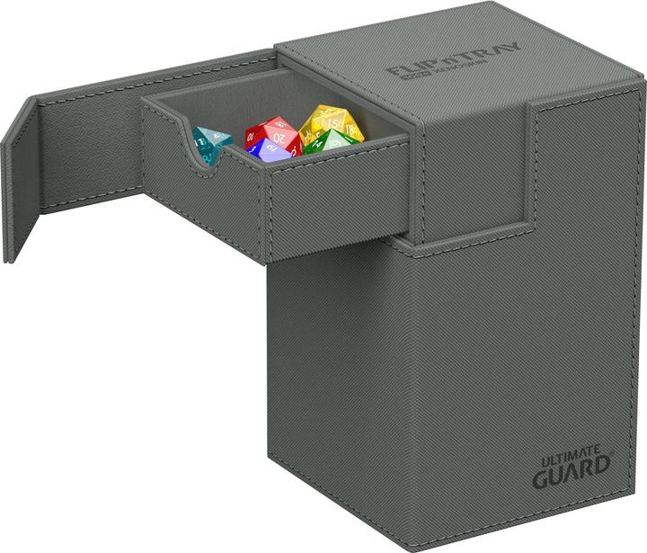 Actual product image Ultimate Guard Card Box Flip'n'Tray XenoSkin Monocolor 100+ Grey