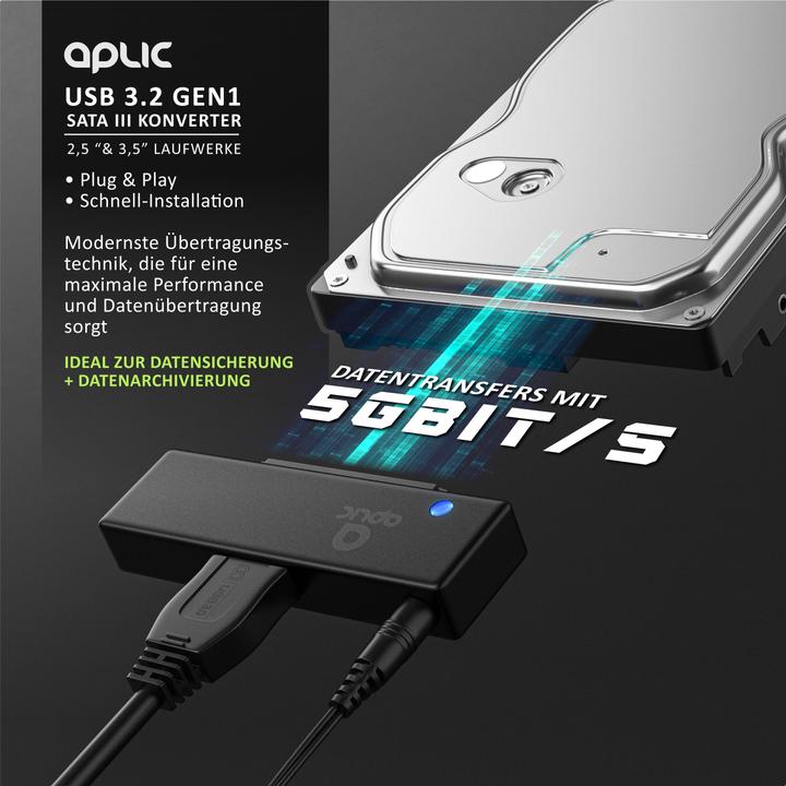 Actual product image Aplic USB 3.0 zu SATA III Konverter