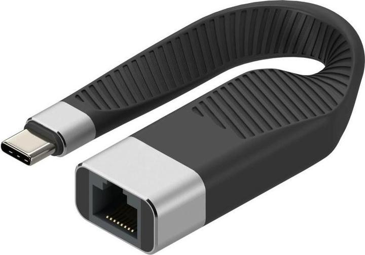 Techly Short Flat USB-C Male to RJ45 (USB-C, RJ45 (1x))