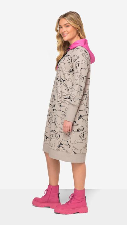 Image du produit Laurasøn Robe en molleton avec imprimé sur toute la surface (XXL)