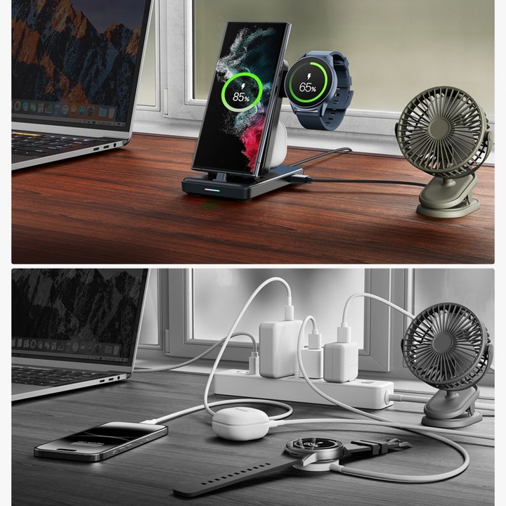 Actual product image Joyroom JR-WQS01 4-in-1 Foldable Charging Station (Type-C Version) (7.50 W)