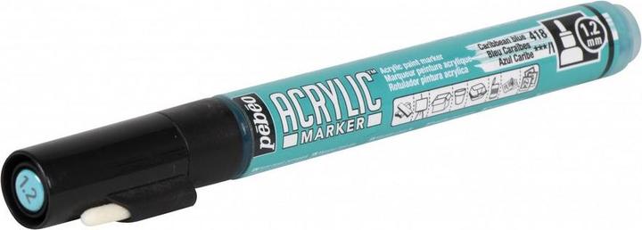 Produktbild Pebeo Acrylic Marker Dünn Rundspitze 1,2mm (Karaibisches Bleu, 1.20 mm)