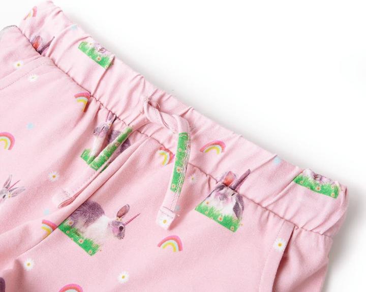 Actual product image vidaXL Children's shorts with drawstring Light pink 128,Material: 92 (128)