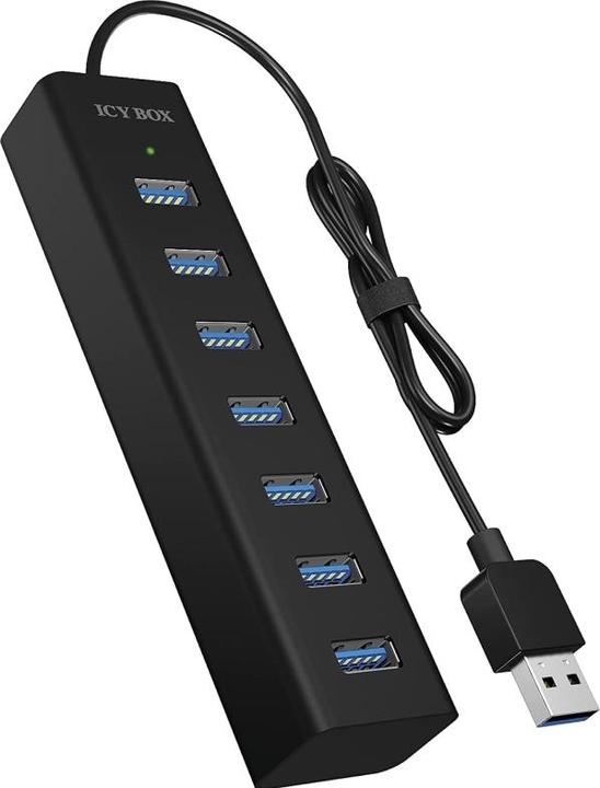 Actual product image Icy Box IB-HUB1700-U3 (USB-A, 7 Ports)