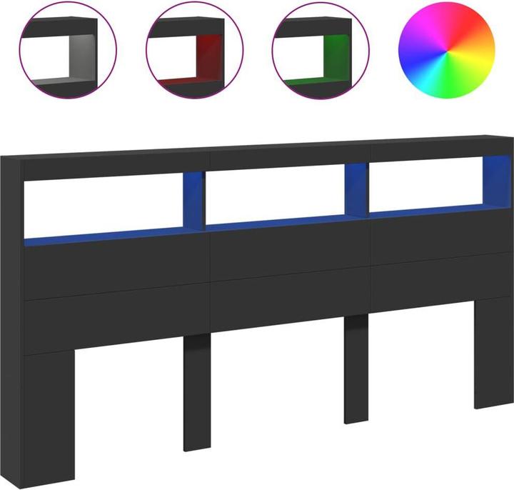 Image du produit vidaXL Kopfteil mit Ablagen (200 x 17 x 102 cm)
