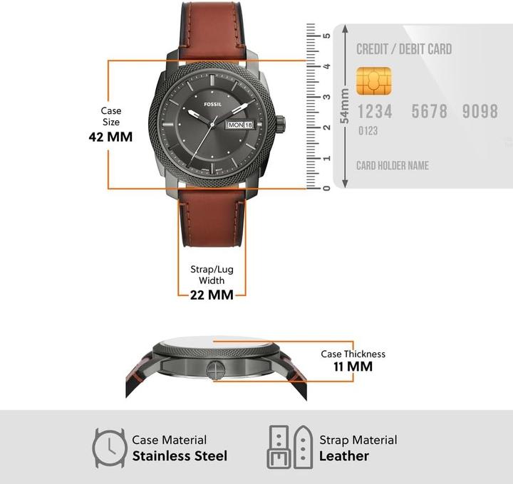Actual product image Fossil Machine (Analogue wristwatch, 42 mm)