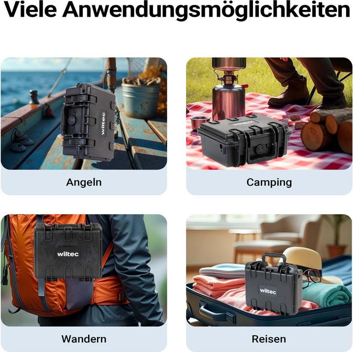 Actual product image Wiltec Universalkoffer 21,9x18,5x10,4cm wasserdicht Transportkoffer Schutzkoffer