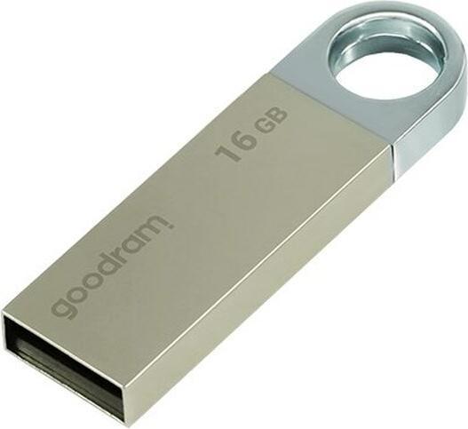 Produktbild Goodram 16GB USB 2.0 - 16 GB - USB Typ-A - 2.0 - 20 MB/s - Drehring - Schwarz - Silber (16 GB, USB-A)