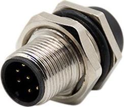 Actual product image RND Electronics Round sensor connector, M12, male, straight, poles - 8, PC male, panel mount