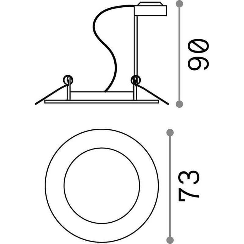 Thumbnail - Ideal lux, Wandleuchte + Deckenleuchte, JAZZ Einbauleuchte GU10 ⌀73mm dimmbar Schwarz 243818 (GU10)