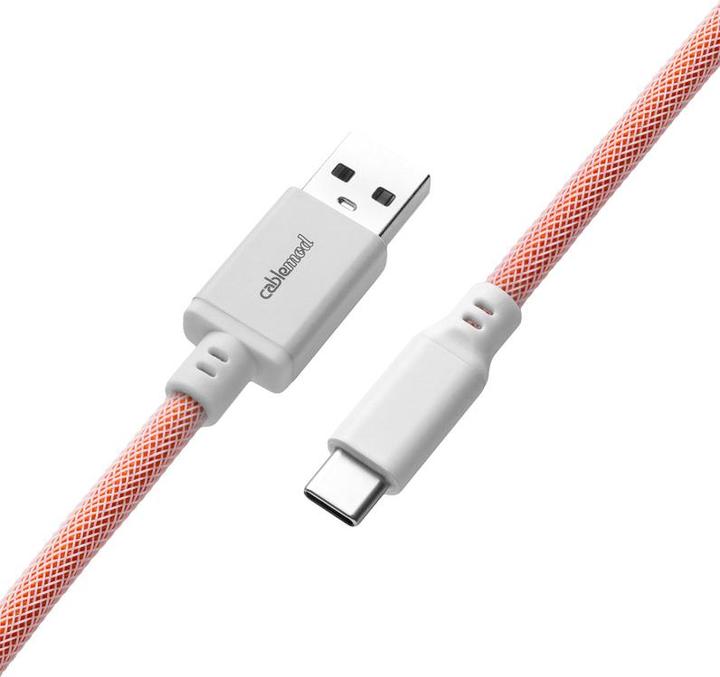 Image du produit CableMod Câble classique pour clavier USB-C vers USB type A, Orangesicle (1.50 m, USB 2.0)