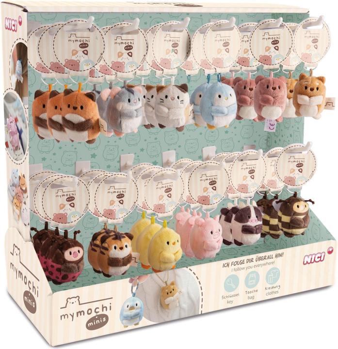 Produktbild NICI 61240 Sortiment Kuscheltier mymochi minis 5cm 12 Designs (35 cm)