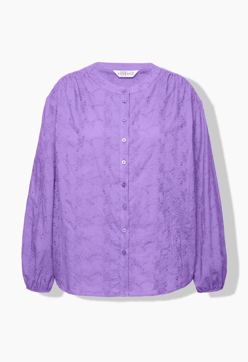 Actual product image Studio Untold Floral Textured Balloon Sleeve Button Down Blouse (54)