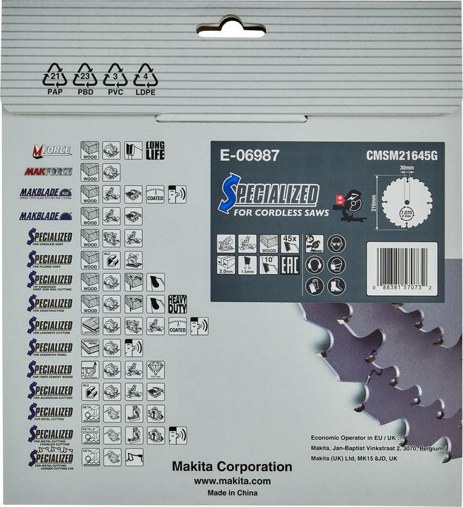 Image du produit Makita Lame de scie EFFICUT E-06987