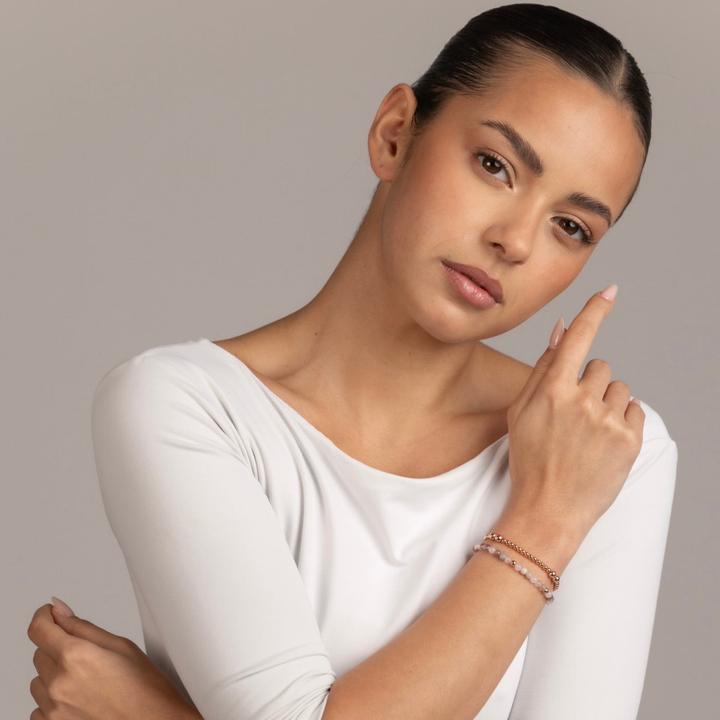 Image du produit Balibay Belinda (18 cm, Quartz rose, Pierre précieuse, Agate, Or 14 carats)