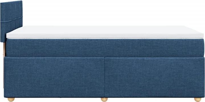 Produktbild VidaXL Boxspringbett Einzelbett Polsterbett Bett Matratze Blau 80x200cm Stoff (80 x 200 cm)