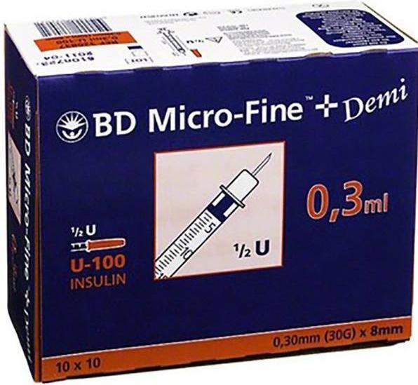 Actual product image BD U100 Insulin Syringes