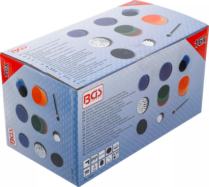 Produktbild BGS Schleif-/ Polierscheiben und Bürstenaufsatz-Satz