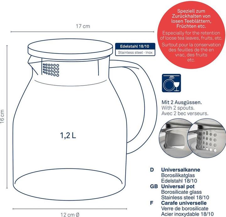 Produktbild Herboristeria Teekrug Kela Luna (1.20 l)