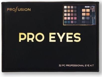 Image du produit Profusion Pro Eyes 32 pc Professional Eye Kit - Ombre à paupières, Poudre à sourcils, Pinceaux
