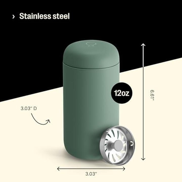 Actual product image Fellow Carter Move Becher - Thermosbecher - Salbeigrün, 355 ml (0.36 l)