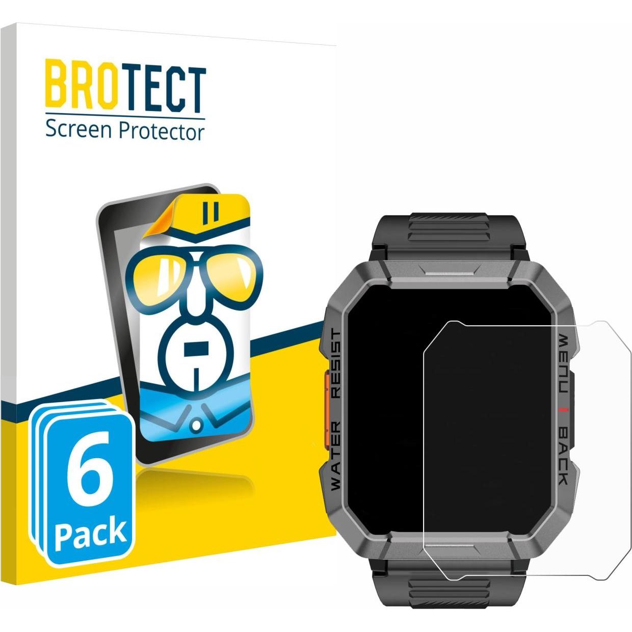 BROTECT Schutzfolie Displayschutz Displayschutzfolie Folie Klar Transparent, Smartwatch Schutzfolie, Transparent