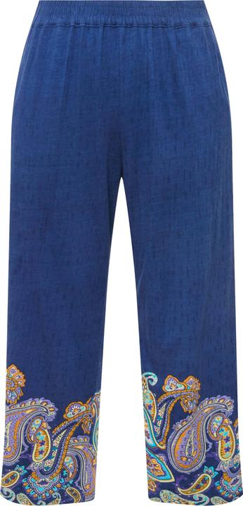 Produktbild Ulla Popken 7/8-Jerseyhose, Paisleybordüre, weites Bein, Elastikbund (50, 52)