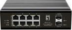Productafbeelding LevelOne Schakelaar 10Port Gigabit PoE DIN-Rail,-40°C tot 75°C (8 Havens)