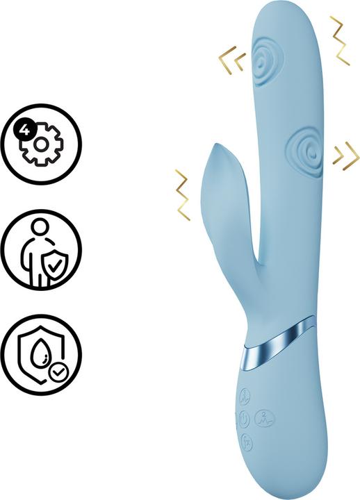Produktbild Vive Fronda - G-Spot Vibrating and Tapping Leaf Clitoral Stimulator - Blue