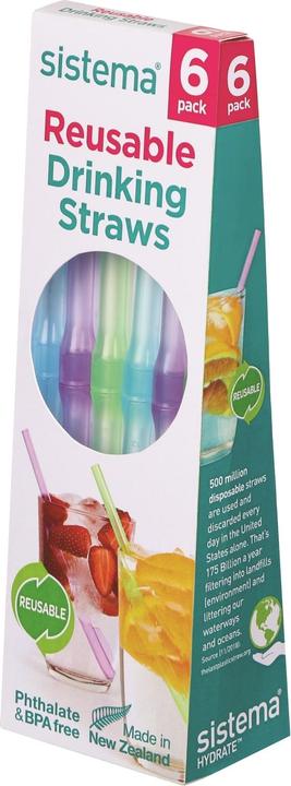 Sistema - Reusable Straws 6Pack