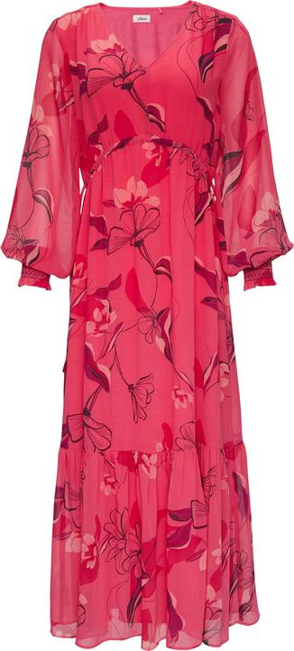 Image du produit s.Oliver Kleid Langes Chiffonkleid mit Smok-Details (34)