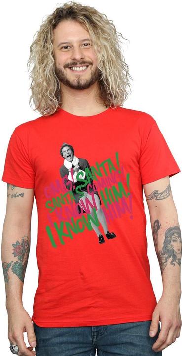 Immagine prodotto Elf Santa's Coming Maglietta Uomo (S)