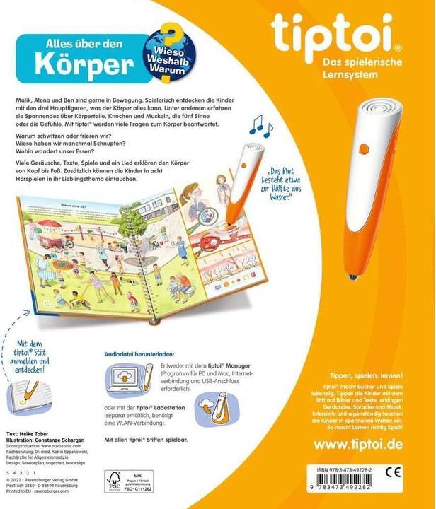 Immagine prodotto tiptoi - Körper (Tedesco, Heike Tober, Costanze Schargan, 2022)