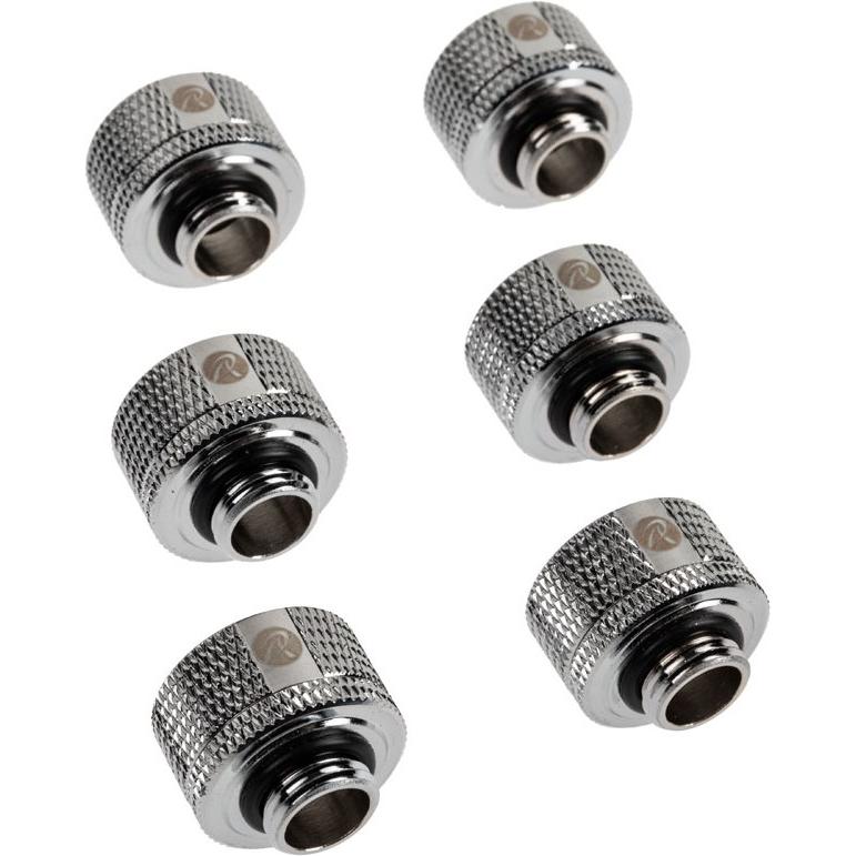 Raijintek Pelias D161806, 16mm - 6er-Pack, Wasserkühlung Anschluss, Silber