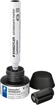 Image du produit Staedtler ® Recharge d'encre pour marqueur Lumocolor® refill station Bouteille noire 20ml (Dispositif de recharge, Noir)