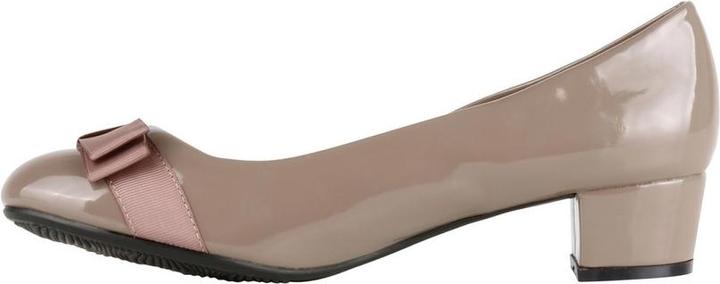 Actual product image Krisp Faux Leather Pumps With Bow And Low Heel (37)