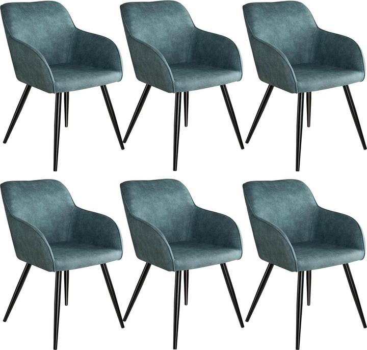 Produktbild tectake 6erSetStuhlMarilynStoff