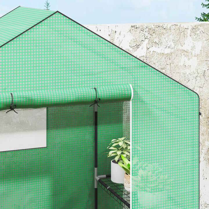 Produktbild Outsunny Gewächshaus Stahl, Kunststoff Grün