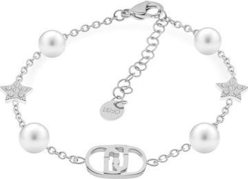 Liu Jo Stalen Armband Met Kristallen En Kunstmatige Parels Mode Lj2634 (Staal)
