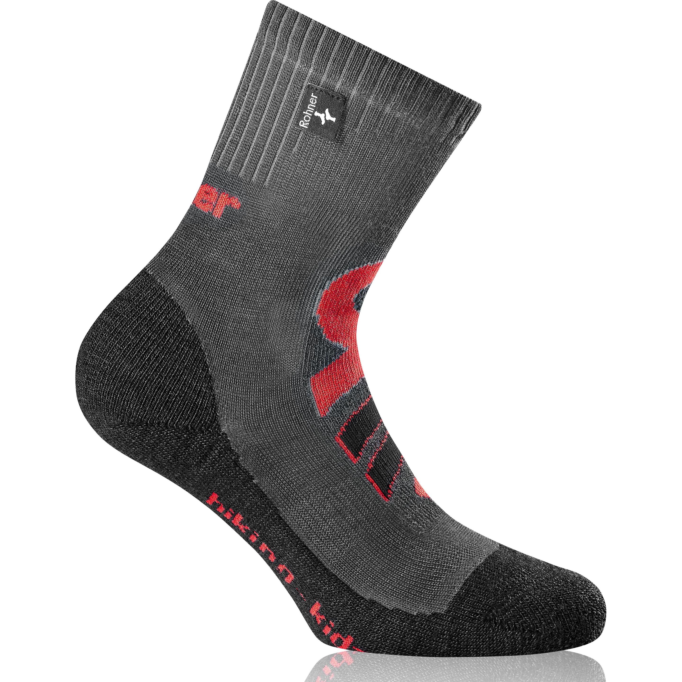 Rohner, Unisex, Sportsocken, Hiking Kids (23 - 26), Grau