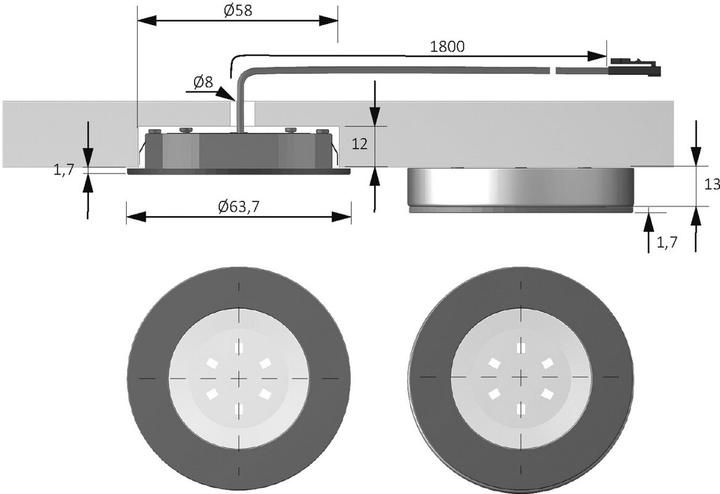 Produktbild Halemeier LED Ein-/Anbauleuchten Eco Spot (130 lm)