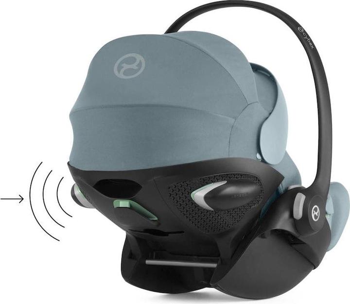 Actual product image Cybex CLOUD G I-SIZE PLUS Stormy Blue | light blue (Baby car seat, ECE R129/i-Size Standard)