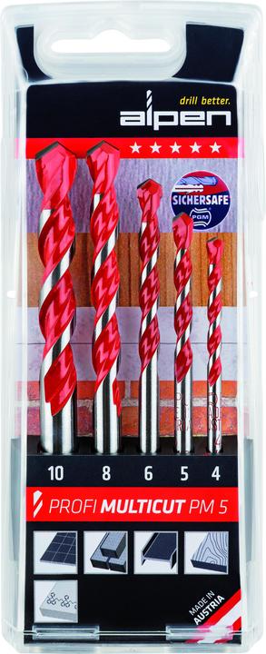 Actual product image Alpen Twist drill set Multicut (10 mm, 4 mm, 5 mm, 6 mm, 7 mm, 8 mm, 9 mm)