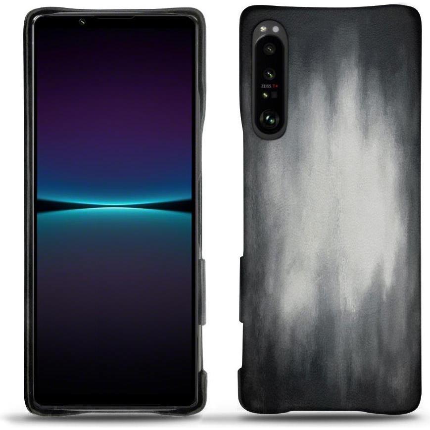 Noreve Lederschutzhülle (Sony Xperia 1 IV), Smartphone Hülle, Grau