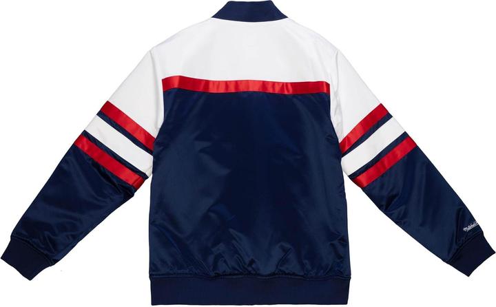 Actual product image Mitchell & Ness M&N Heavyweight Satin Veste - SCRIPT New Jersey Nets (XL)