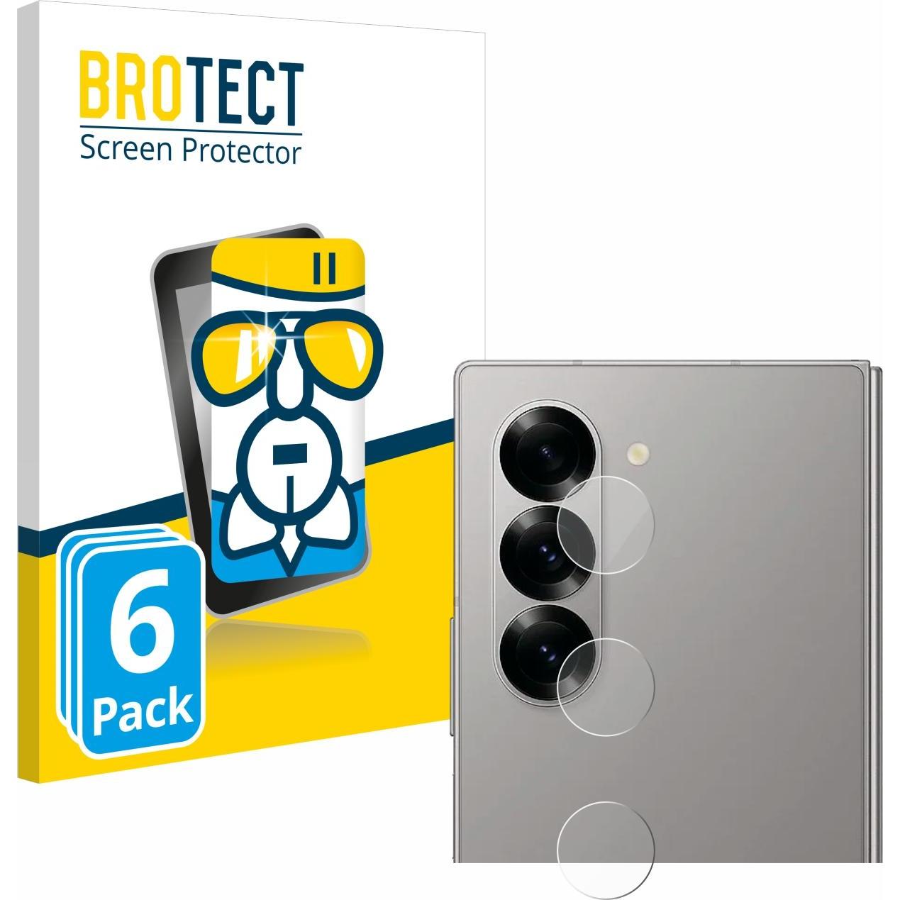 BROTECT Schutzglas Schutzfolie Glas Folie Displayschutz klar (6 Stück, Samsung Galaxy Z), Smartphone Schutzfolie, Transp...