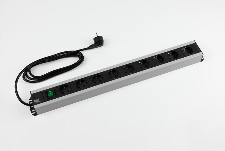 Actual product image Bachmann HANDWERKER power strip, 9-way, with switch (9 x, CEE 7/3, 2 m)